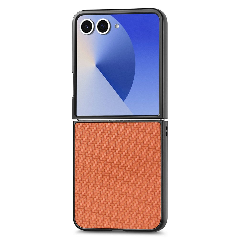 Til Samsung Galaxy Z Flip8 Cover Kulfibertekstur PU-læder + PC + TPU Telefoncover