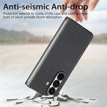 For Samsung Galaxy Z Fold7 5G Case Carbon Fiber Texture PU Leather + PC + TPU Phone Cover