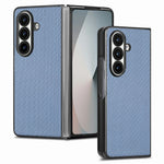 For Samsung Galaxy Z Fold7 5G Case Carbon Fiber Texture PU Leather + PC + TPU Phone Cover