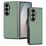 For Samsung Galaxy Z Fold7 5G Case Carbon Fiber Texture PU Leather + PC + TPU Phone Cover
