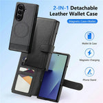 For Samsung Galaxy Z Fold8 Ultra Magnetic Case Detachable Wallet Stand Cloth Texture Leather + PC + TPU Phone Cover