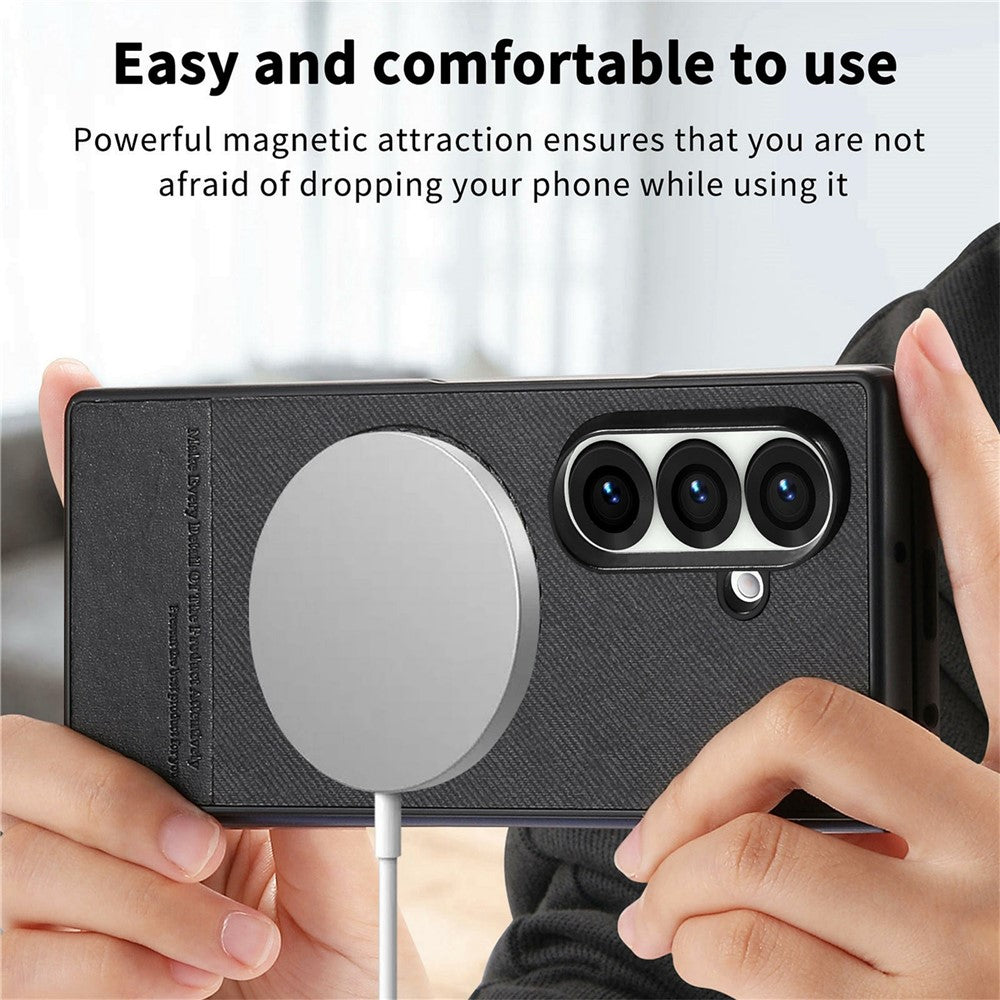 For Samsung Galaxy Z Fold8 Ultra Magnetic Case Detachable Wallet Stand Cloth Texture Leather + PC + TPU Phone Cover