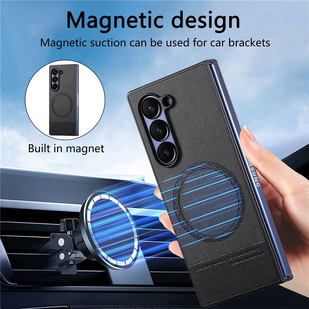 For Samsung Galaxy Z Fold8 Ultra Magnetic Case Detachable Wallet Stand Cloth Texture Leather + PC + TPU Phone Cover