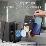 For Samsung Galaxy Z Fold8 Ultra Magnetic Case Detachable Wallet Stand Cloth Texture Leather + PC + TPU Phone Cover
