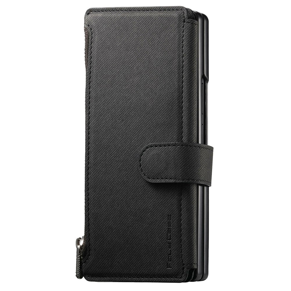 For Samsung Galaxy Z Fold8 Ultra Magnetic Case Detachable Wallet Stand Cloth Texture Leather + PC + TPU Phone Cover