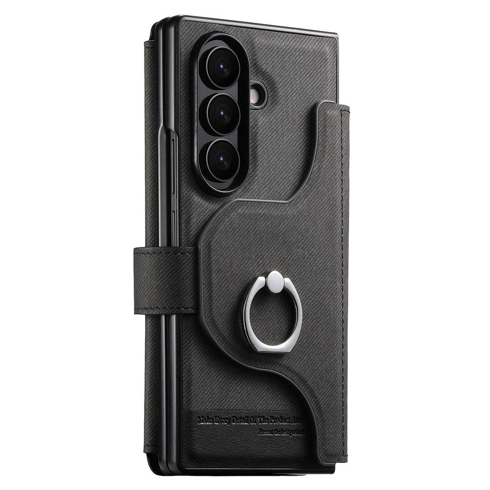 For Samsung Galaxy Z Fold8 Ultra Magnetic Case Detachable Wallet Stand Cloth Texture Leather + PC + TPU Phone Cover