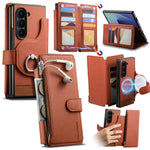 For Samsung Galaxy Z Fold8 Ultra Magnetic Case Detachable Wallet Stand Cloth Texture Leather + PC + TPU Phone Cover