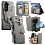 For Samsung Galaxy Z Fold8 Ultra Magnetic Case Detachable Wallet Stand Cloth Texture Leather + PC + TPU Phone Cover