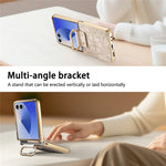 Til Samsung Galaxy Z Flip7 5G-cover Blomster- og bladmønster i PU-læder Sammenfoldeligt telefoncover