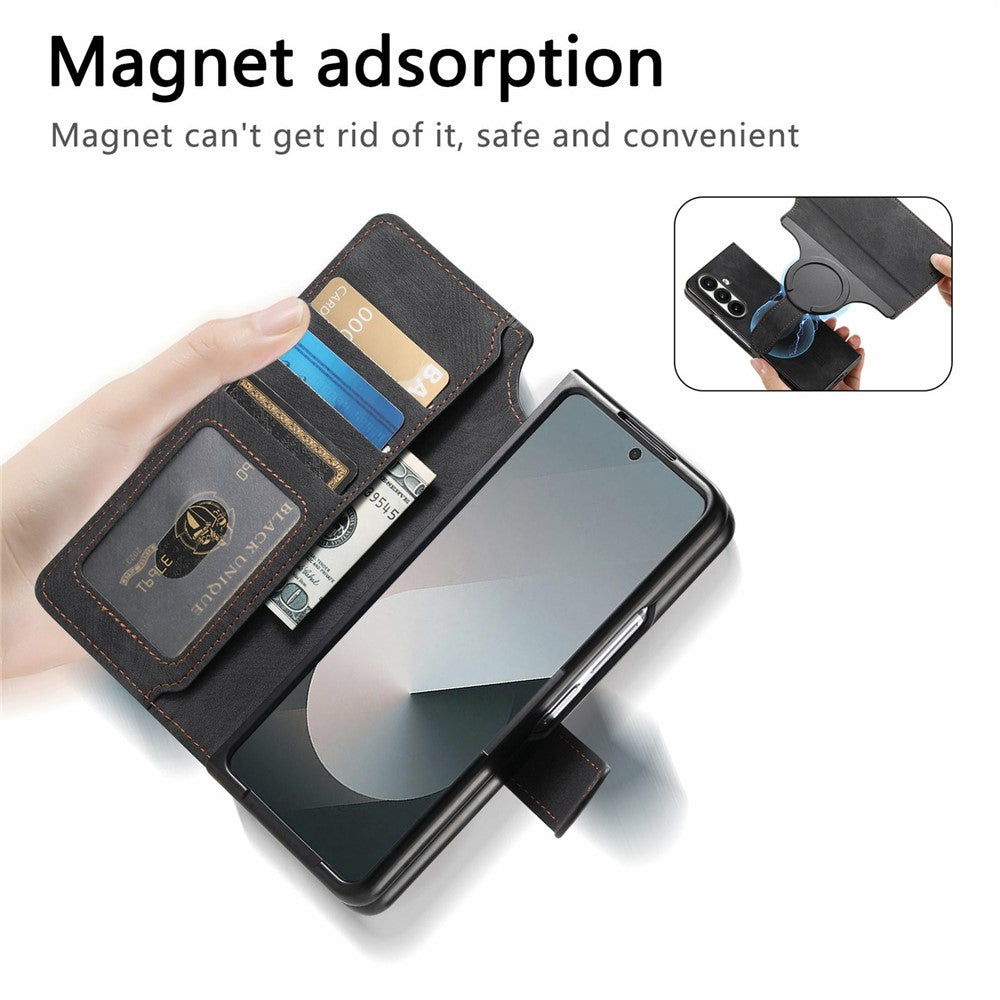 For Samsung Galaxy Z Fold7 5G Magnetic Case Detachable Wallet Leather RFID Blocking Foldable Phone Cover