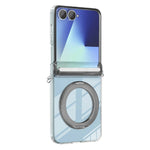 For Samsung Galaxy Z Flip8 Magnetic Case Rotating Kickstand Hinge Protection Clear PC Phone Cover