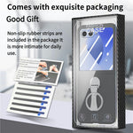 CASENEO for Samsung Galaxy Z Flip8 Case Ring Kickstand Skin-feel PC Phone Cover with Screen Protector