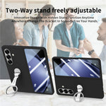 CASENEO til Samsung Galaxy Z Fold8 Ultra Cover Ring Kickstand Skin-feel PC Telefoncover med Skærmbeskytter