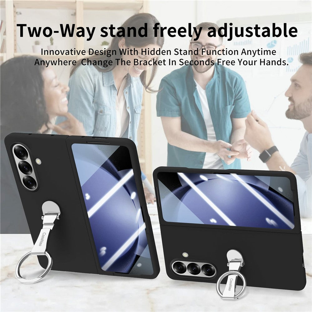 CASENEO til Samsung Galaxy Z Fold8 Ultra Cover Ring Kickstand Skin-feel PC Telefoncover med Skærmbeskytter