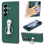 CASENEO til Samsung Galaxy Z Fold8 Ultra Cover Ring Kickstand Skin-feel PC Telefoncover med Skærmbeskytter