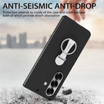 CASENEO for Samsung Galaxy Z Fold7 5G Case Ring Kickstand Skin-feel PC Phone Cover with Screen Protector