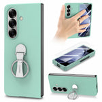 CASENEO for Samsung Galaxy Z Fold7 5G Case Ring Kickstand Skin-feel PC Phone Cover with Screen Protector