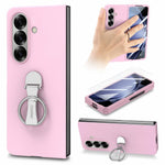 CASENEO for Samsung Galaxy Z Fold7 5G Case Ring Kickstand Skin-feel PC Phone Cover with Screen Protector