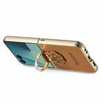 For Samsung Galaxy Z Flip8 Case Cat Paw Design Ring Kickstand Leather Phone Back Cover
