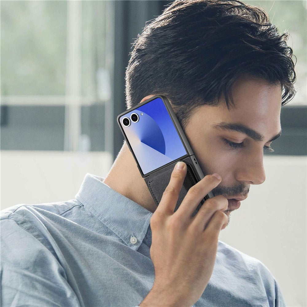For Samsung Galaxy Z Flip7 5G Case Magnetic Detachable Card Holder Leather Phone Back Cover