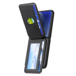 For Samsung Galaxy Z Flip7 5G Case Magnetic Detachable Card Holder Leather Phone Back Cover
