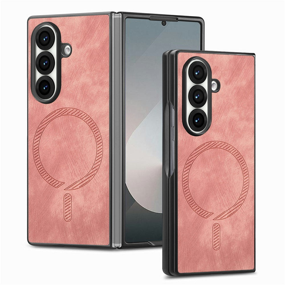 For Samsung Galaxy Z Fold7 5G Magnetic Case Vintage Leather + PC Protective Phone Cover
