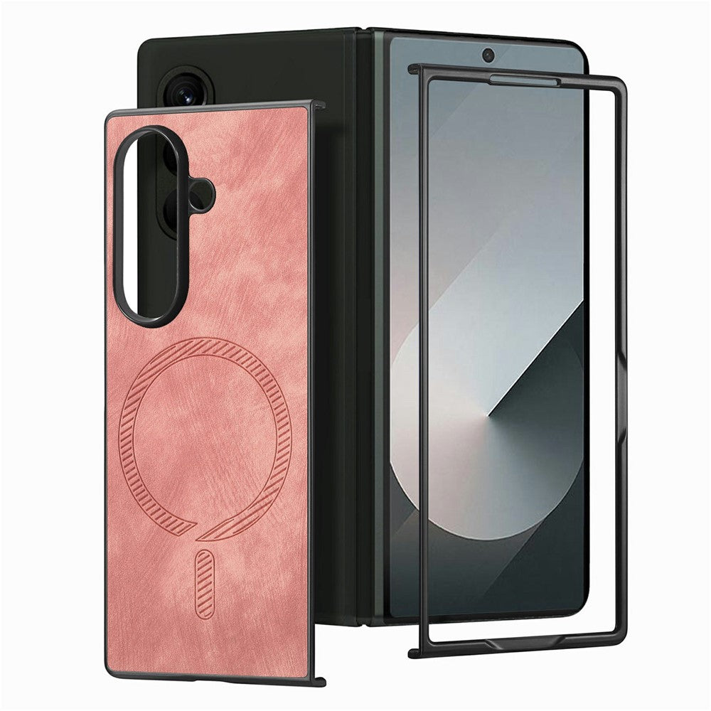 For Samsung Galaxy Z Fold7 5G Magnetic Case Vintage Leather + PC Protective Phone Cover