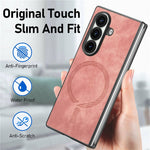 For Samsung Galaxy Z Fold7 5G Magnetic Case Vintage Leather + PC Protective Phone Cover