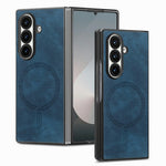 For Samsung Galaxy Z Fold7 5G Magnetic Case Vintage Leather + PC Protective Phone Cover