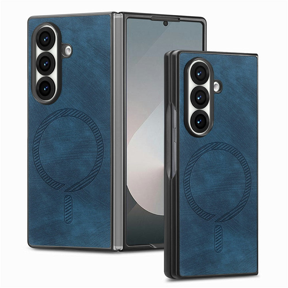 For Samsung Galaxy Z Fold7 5G Magnetic Case Vintage Leather + PC Protective Phone Cover