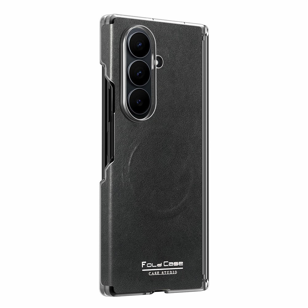 Til Samsung Galaxy Z Fold7 5G Magnetisk Etui PU Læder Dobbeltakset Stødsikkert Telefoncover