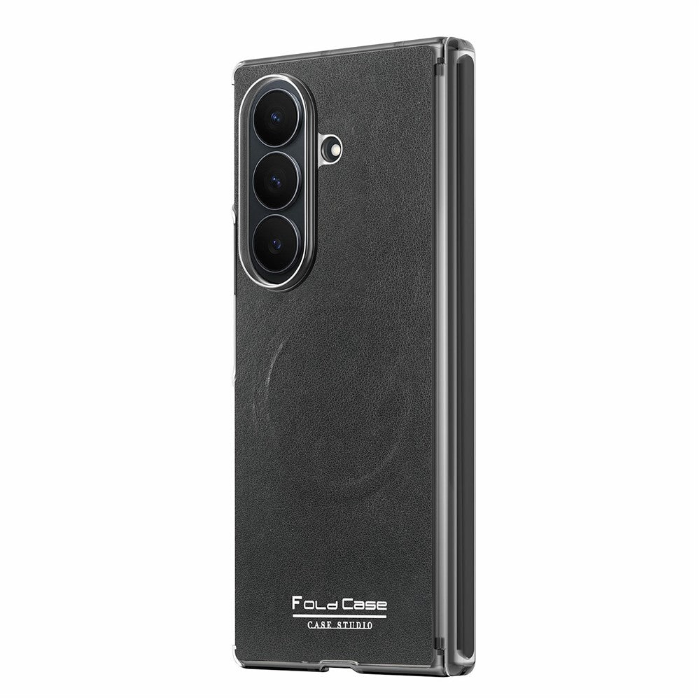 Til Samsung Galaxy Z Fold7 5G Magnetisk Etui PU Læder Dobbeltakset Stødsikkert Telefoncover