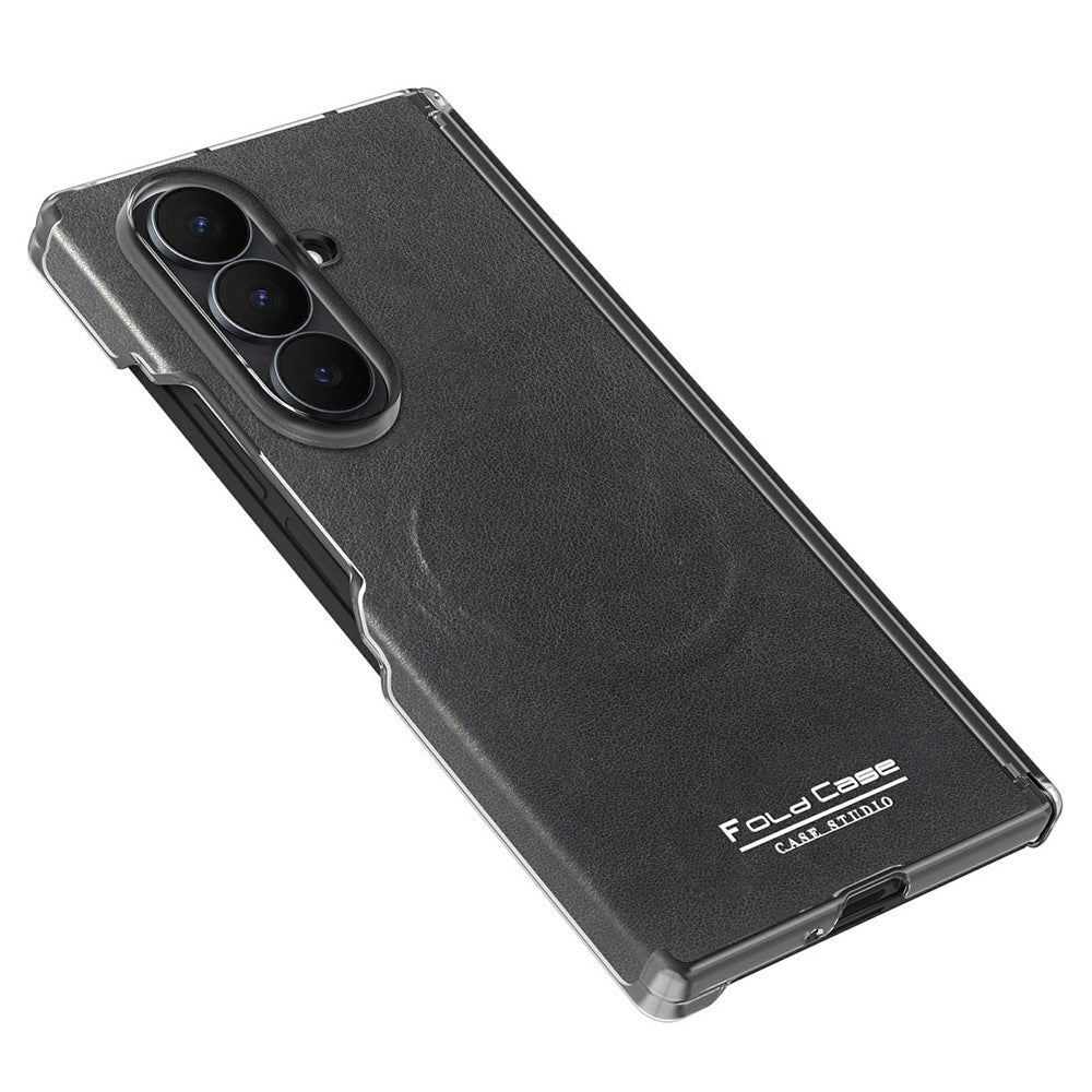 Til Samsung Galaxy Z Fold7 5G Magnetisk Etui PU Læder Dobbeltakset Stødsikkert Telefoncover
