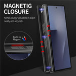 Til Samsung Galaxy Z Fold7 5G Magnetisk Etui PU Læder Dobbeltakset Stødsikkert Telefoncover