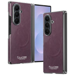 Til Samsung Galaxy Z Fold7 5G Magnetisk Etui PU Læder Dobbeltakset Stødsikkert Telefoncover