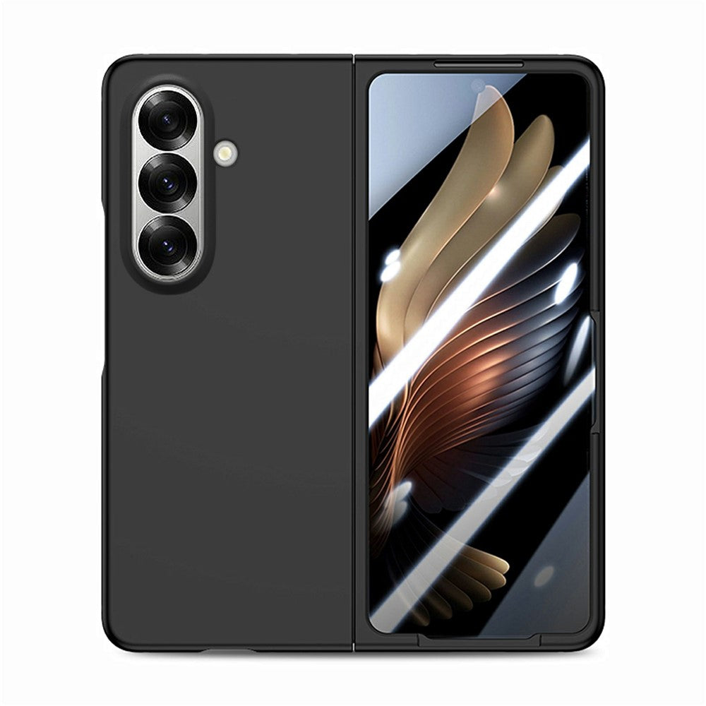 Til Samsung Galaxy Z Fold7 5G etui i hårdt pc-blødt telefoncover med indbygget hærdet glasfilm