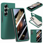 Til Samsung Galaxy Z Fold7 5G etui i hårdt pc-blødt telefoncover med indbygget hærdet glasfilm