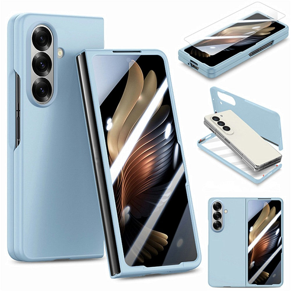 Til Samsung Galaxy Z Fold7 5G etui i hårdt pc-blødt telefoncover med indbygget hærdet glasfilm