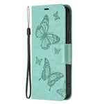 For Xiaomi 13 Wallet Case Imprinted Butterflies Leather Phone Cover with Strap