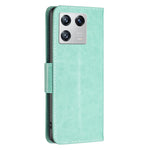 For Xiaomi 13 Wallet Case Imprinted Butterflies Leather Phone Cover with Strap