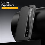 For Samsung Galaxy A27 5G Case Smart View Window Leather Phone Cover