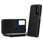 For Samsung Galaxy A27 5G Case with Card Holder Smart View Window Leather Phone Cover