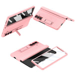 For Samsung Galaxy Z Fold8 Ultra Case with Tempered Glass Film Kickstand PC  + PU Leather Folding Phone Cover