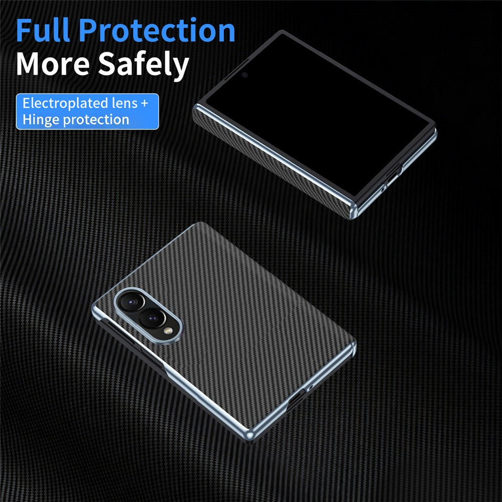 For Samsung Galaxy Z Fold8 Case Carbon Fiber Texture Leather Hard PC Phone Cover