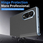 For Samsung Galaxy Z Fold8 Case Carbon Fiber Texture Leather Hard PC Phone Cover