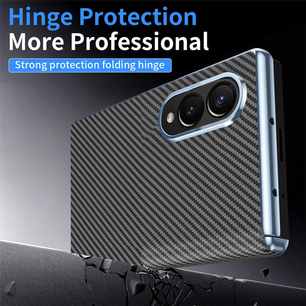For Samsung Galaxy Z Fold8 Case Carbon Fiber Texture Leather Hard PC Phone Cover