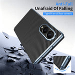 For Samsung Galaxy Z Fold8 Case Carbon Fiber Texture Leather Hard PC Phone Cover