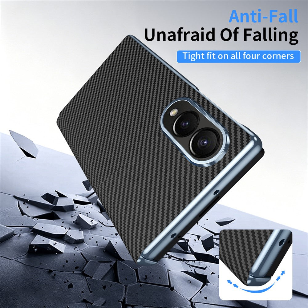 For Samsung Galaxy Z Fold8 Case Carbon Fiber Texture Leather Hard PC Phone Cover