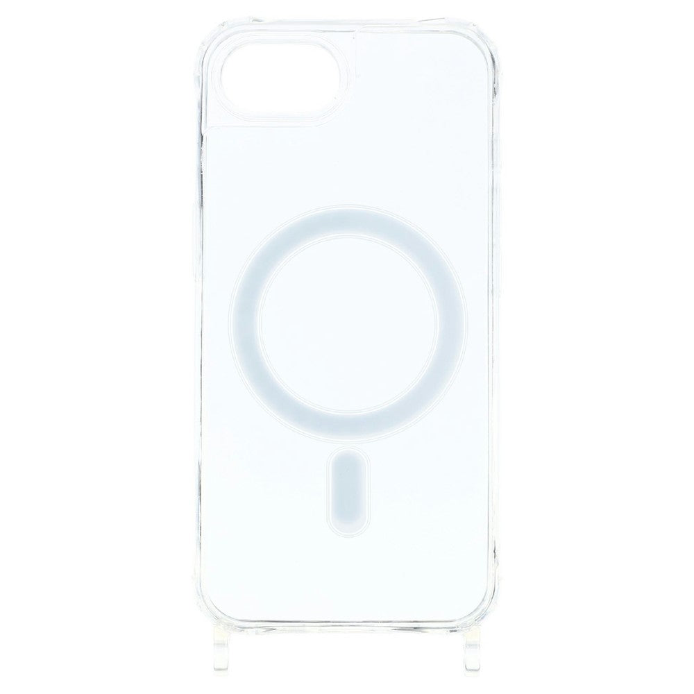 iPhone 8 Plus 5,5 tum / 7 Plus 5,5 tum Magnetiskt skal TPU+PC 1,5 mm genomskinligt mobilskal med hål för snodd
