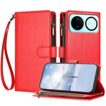 For Huawei nova 16 5G Leather Case Zipper Wallet Stand Shockproof Phone Cover with Wrist Strap